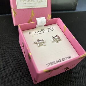Rachel Zoe Sterling Silver Earrings in Pink Box